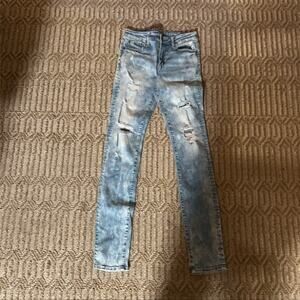 American Eagle Distressed Skinny Jeans Light + Medium Wash Ripped 30x30 & 29x32